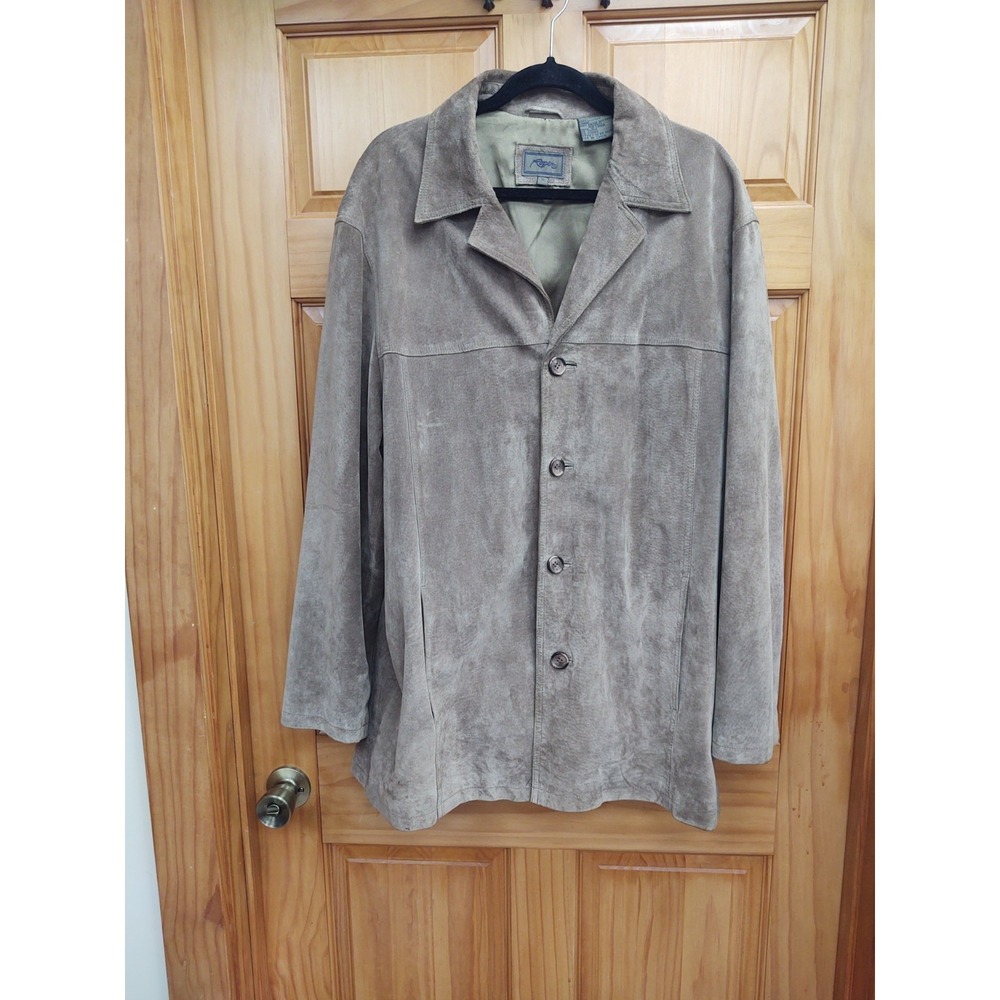 VTG Roper Mens Brown Western Workwear Suede Leather Jacket Size XL Rancher